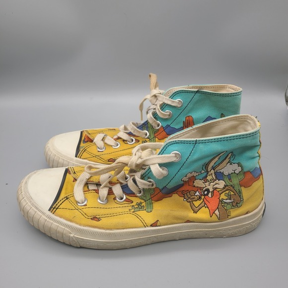 Keds Shoes - Vintage Keds Looney Tunes Wile E Coyote Road Runner High Top Sneakers W 9.5